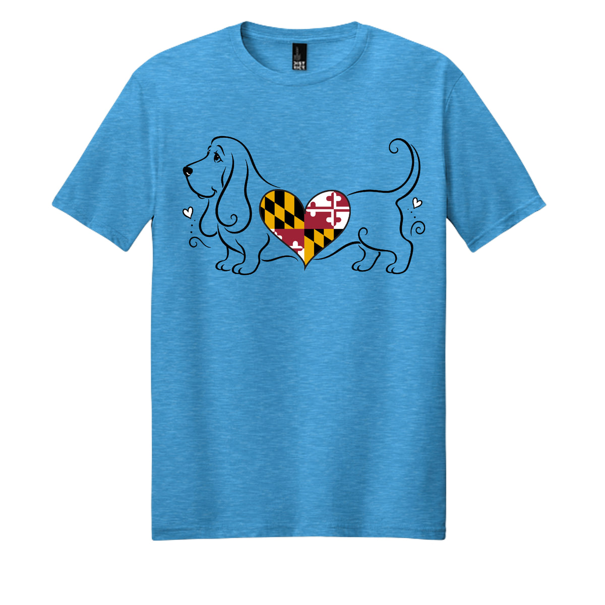 Heathered Bright Turquoise - DM108 - FRONT
